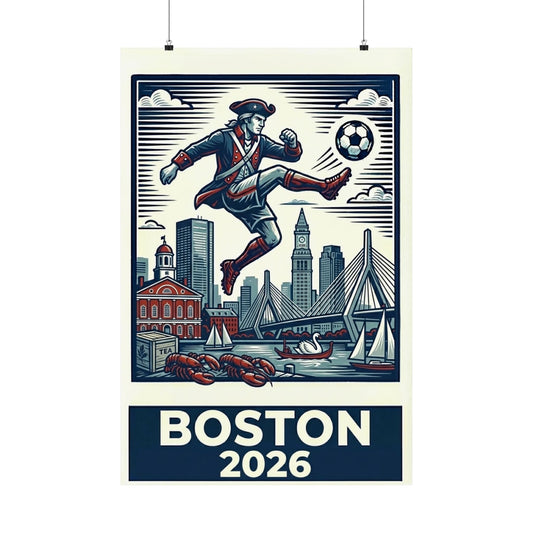 Boston 2026 World Cup Hosting City Poster
