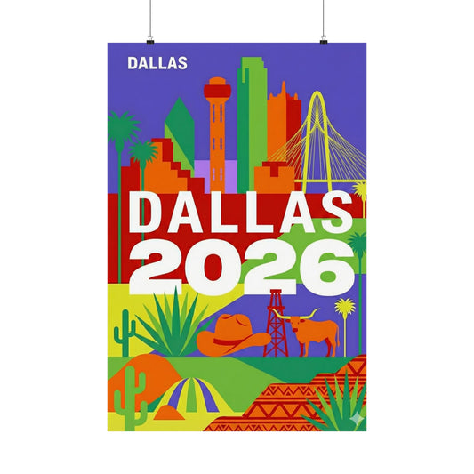 Dallas 2026 World Cup Hosting City Poster